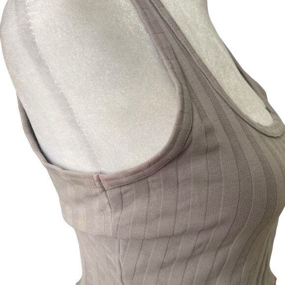 Offline by Aerie XS Crop Tank Top Gray OG Original Ribbed American Eagle - Picture 5 of 7